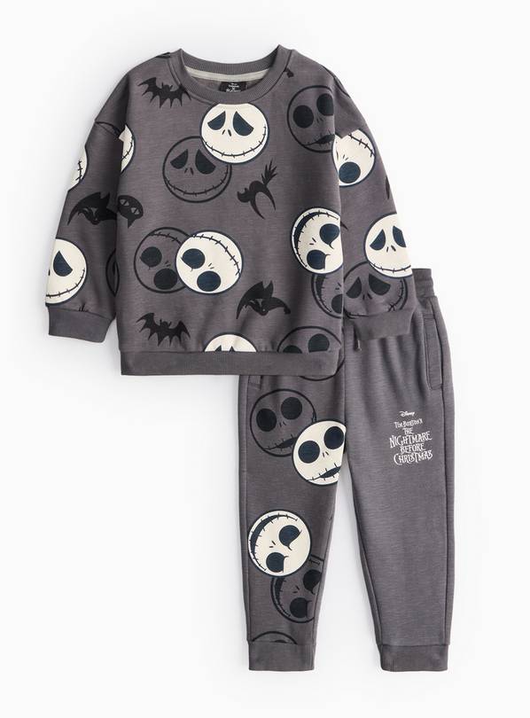 The Nightmare Before Christmas Halloween Grey Printed Sweat Set 1-2 years